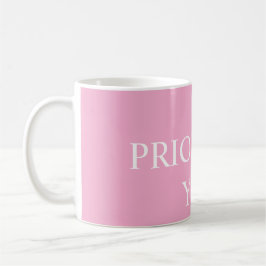 Minimal Prioritize You Quote Dusty Rose Pink コーヒーマグカップ