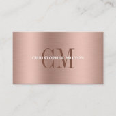  Minimal Professional Brushed Metal Blush Qr Code 名刺 (正面)