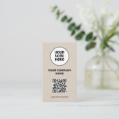 Minimal Professional Logo QR Code Social Media  名刺 (スタンド正面)