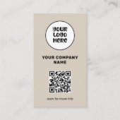 Minimal Professional Logo QR Code Social Media  名刺 (正面)