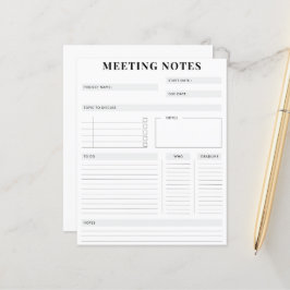 Minimal Professional Meeting Notes Planner