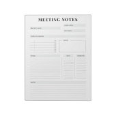 Minimal Professional Meeting Notes Planner ノートパッド (回転)