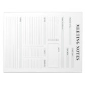 Minimal Professional Meeting Notes Planner ノートパッド (正面)