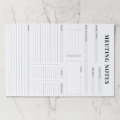 Minimal Professional Meeting Notes Planner ペーパーパッド (正面)