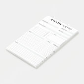 Minimal Professional Meeting Notes Planner ポストイット (アングル)
