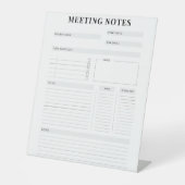 Minimal Professional Meeting Notes Planner 台座サイン (正面)