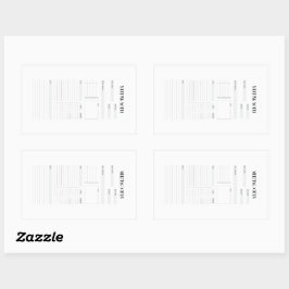 Minimal Professional Meeting Notes Planner 長方形シール