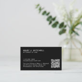 Minimal Professional QR Code Black 名刺 (スタンド正面)