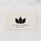 Minimal Professional Sand Networking Lotus 名刺 (正面)