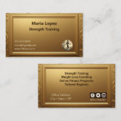 Minimal Professional Shining Gold Strength Trainer 名刺 (正面/裏面)