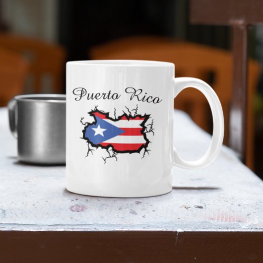Minimal Puerto Rico Map National Flag コーヒーマグカップ