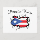 Minimal Puerto Rico Map National Flag ポストカード (正面)
