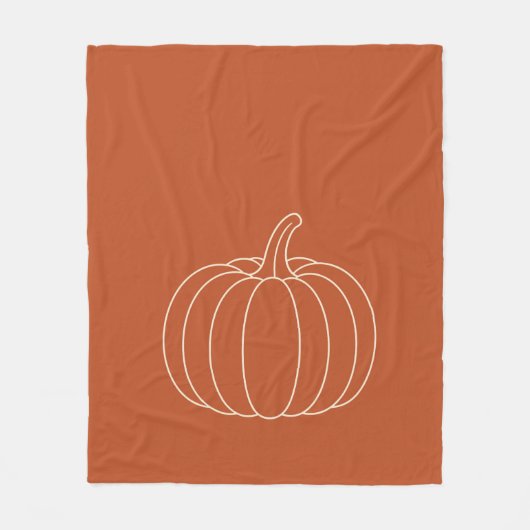 Minimal Pumpkin Fleece Blanket  フリースブランケット (正面)