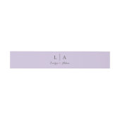 Minimal Purple Couples Names Wedding 招待状ベリーバンド (フラット)