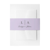 Minimal Purple Couples Names Wedding 招待状ベリーバンド (正面例)