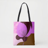 Minimal Purple Flower Tote Bag – Modern Floral Des トートバッグ (正面)