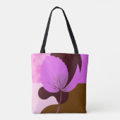Minimal Purple Flower Tote Bag – Modern Floral Des トートバッグ (裏面)