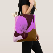 Minimal Purple Flower Tote Bag – Modern Floral Des トートバッグ (クローズアップ)