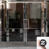 Minimal QR Code Business Logos door sign ウィンドウサイン (オフィスドア)