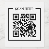 Minimal QR Code Scan Me Business Promo label ワインラベル (シングルラベル)
