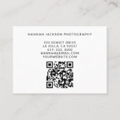 Minimal QR Code Vintage Photographer 名刺 (裏面)