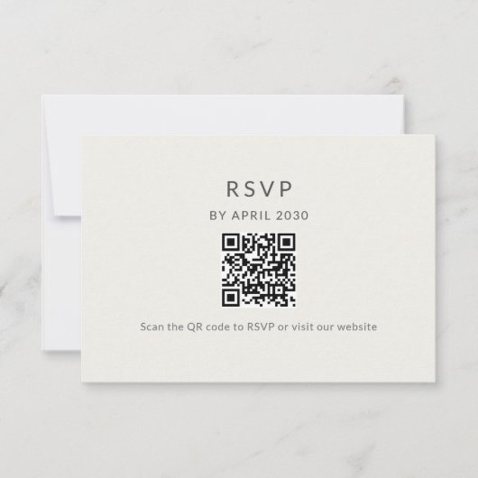 Minimal QR RSVP Wedding Card (正面)