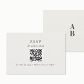 Minimal QR RSVP Wedding Card