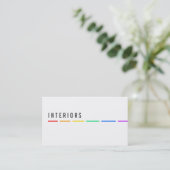 Minimal Rainbow Business Card with Pride Colors 名刺 (スタンド正面)