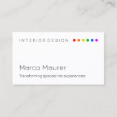 Minimal Rainbow Business Card with Pride Colors 名刺 (正面)