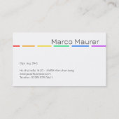Minimal Rainbow Business Card with Pride Colors 名刺 (裏面)