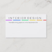Minimal Rainbow Business Card with Pride Colors 名刺 (正面)