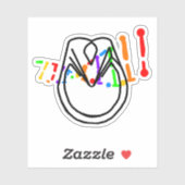 Minimal Rainbow DNA & Horse Hoof Vinyl Sticker シール (シート)