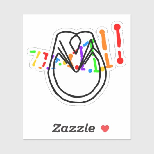 Minimal Rainbow DNA & Horse Hoof Vinyl Sticker シール (シート)