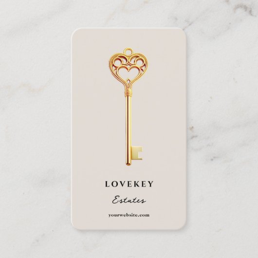 Minimal Realtor Sand Mortgage Real Estate Key  名刺 (正面)