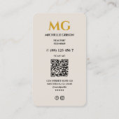 Minimal Realtor Sand Mortgage Real Estate Key 名刺 (裏面)