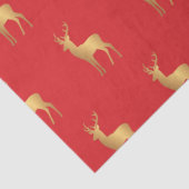 Minimal red Christmas xmas gold moose pattern 薄葉紙 (詳細)