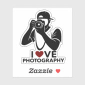 Minimal Red Heart Love Design Kiss-Cut Sticker She シール (シート)