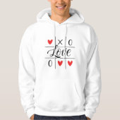 Minimal Red Hearts Hoodie パーカ (正面)