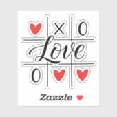 Minimal Red Hearts Love Sticker シール (シート)