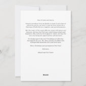 Minimal Red Holly Jolly Christmas Photo  シーズンカード (裏面)