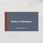 Minimal Refer a Colleague Grey White Red 紹介カード (正面)