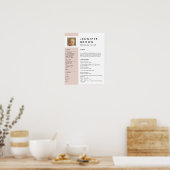 Minimal resume cv with photography digital ポスター (キッチン)