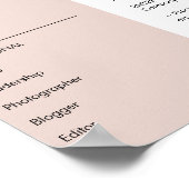 Minimal resume cv with photography digital ポスター (角)