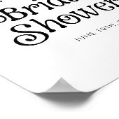 Minimal Retro Bridal Shower Welcome Sign ポスター (角)