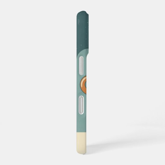 Minimal Retro Coffee and Cookie iPhone 16ケース (右側面)