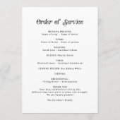 Minimal Retro Funeral Order of Service プログラム (裏面)