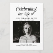 Minimal Retro Funeral Order of Service プログラム (正面)