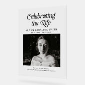 Minimal Retro Funeral Order of Service Sign アクリルサイン (傾斜)