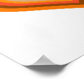 Minimal Retro Heart Wall Art Poster ポスター (角)