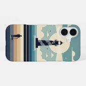 Minimal Retro Lighthouse iPhone 16ケース (裏面横)